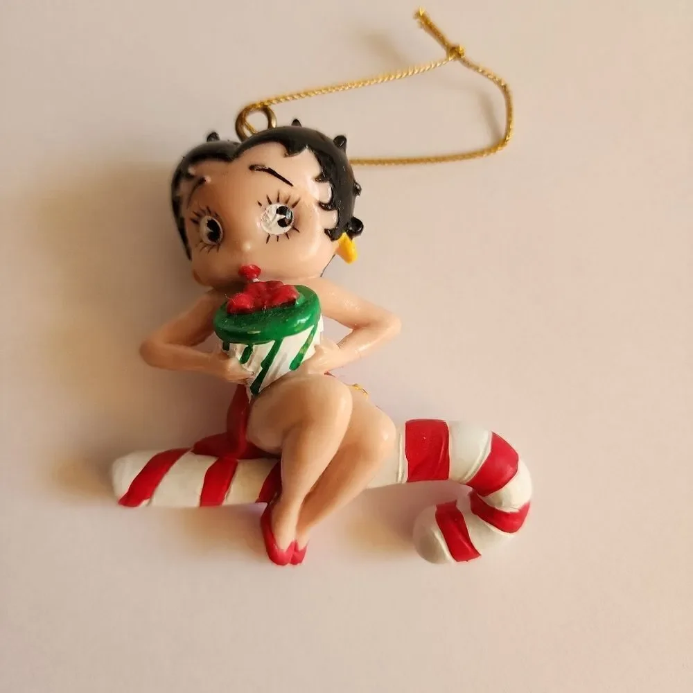 Set of Two Betty Boop Christmas Ornaments